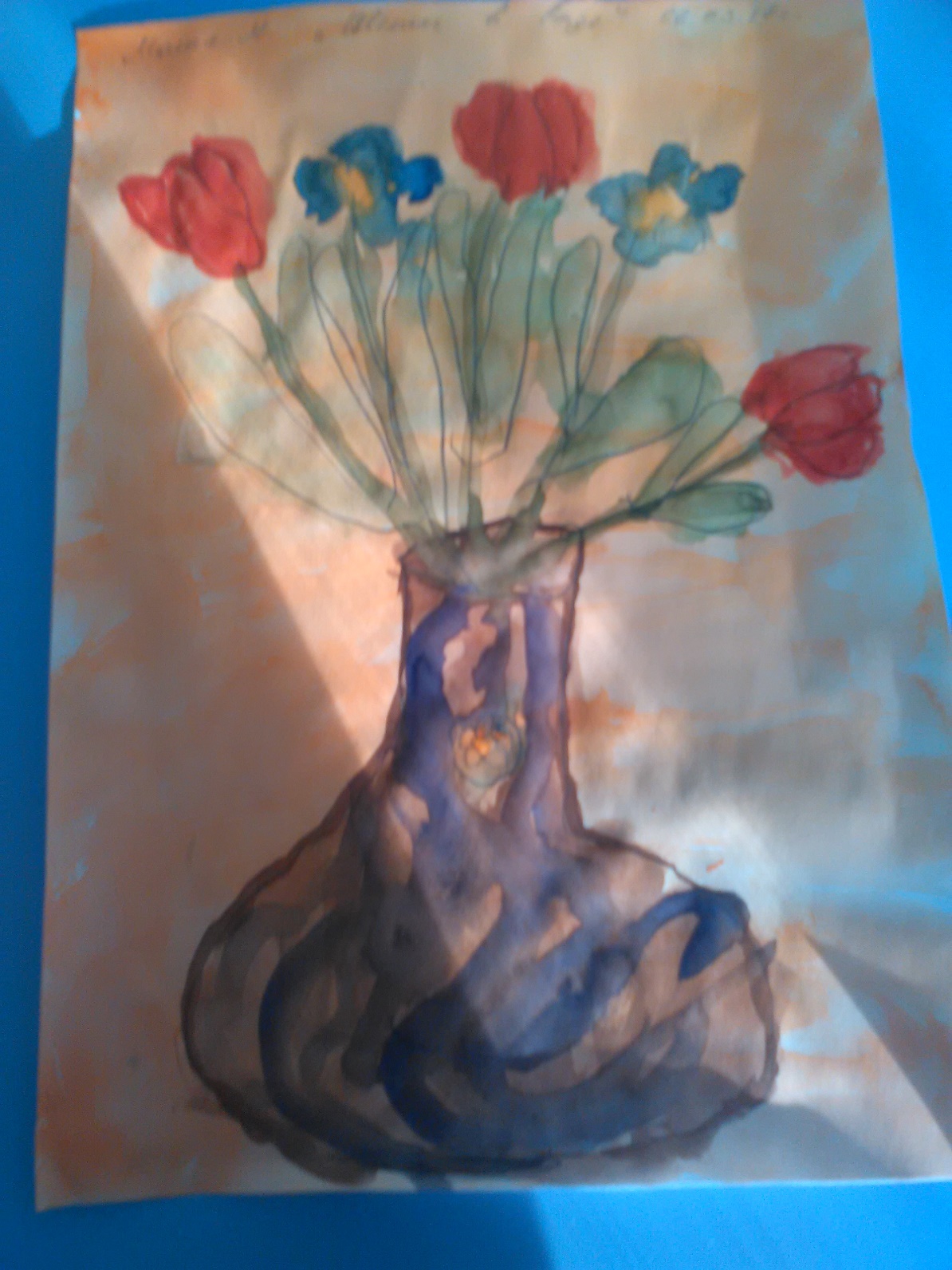Цветы в вазе на Международный Женский День 8 марта